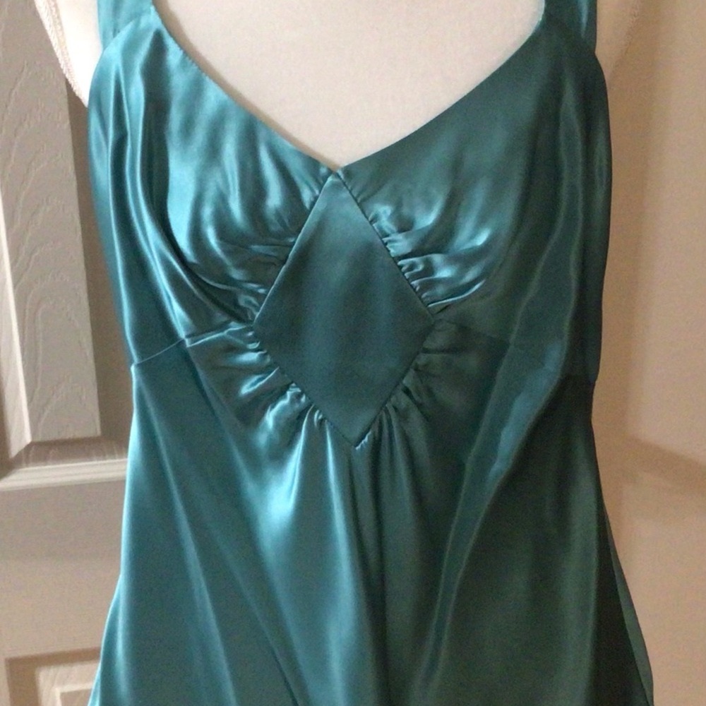 Elegant Teal Silk Sleeveless Top Size 12 Nine West - Picture 2 of 7